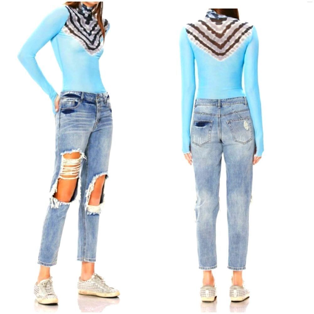 AFRM Cyrus Super High Rise Crop, Sinner Wash Size 30x28